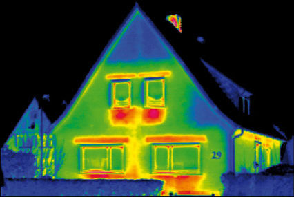 Imagerie Thermique des déperditions de chaleur sur une maison